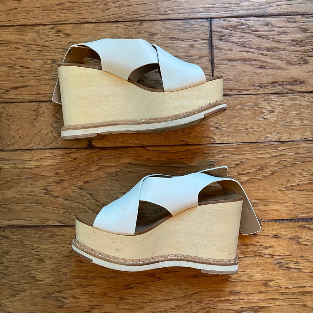 White Flamingo’s Platform Wooden Wedges